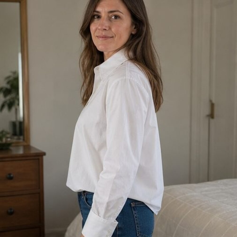 Camel Button Blouse - Picture 3 of 6